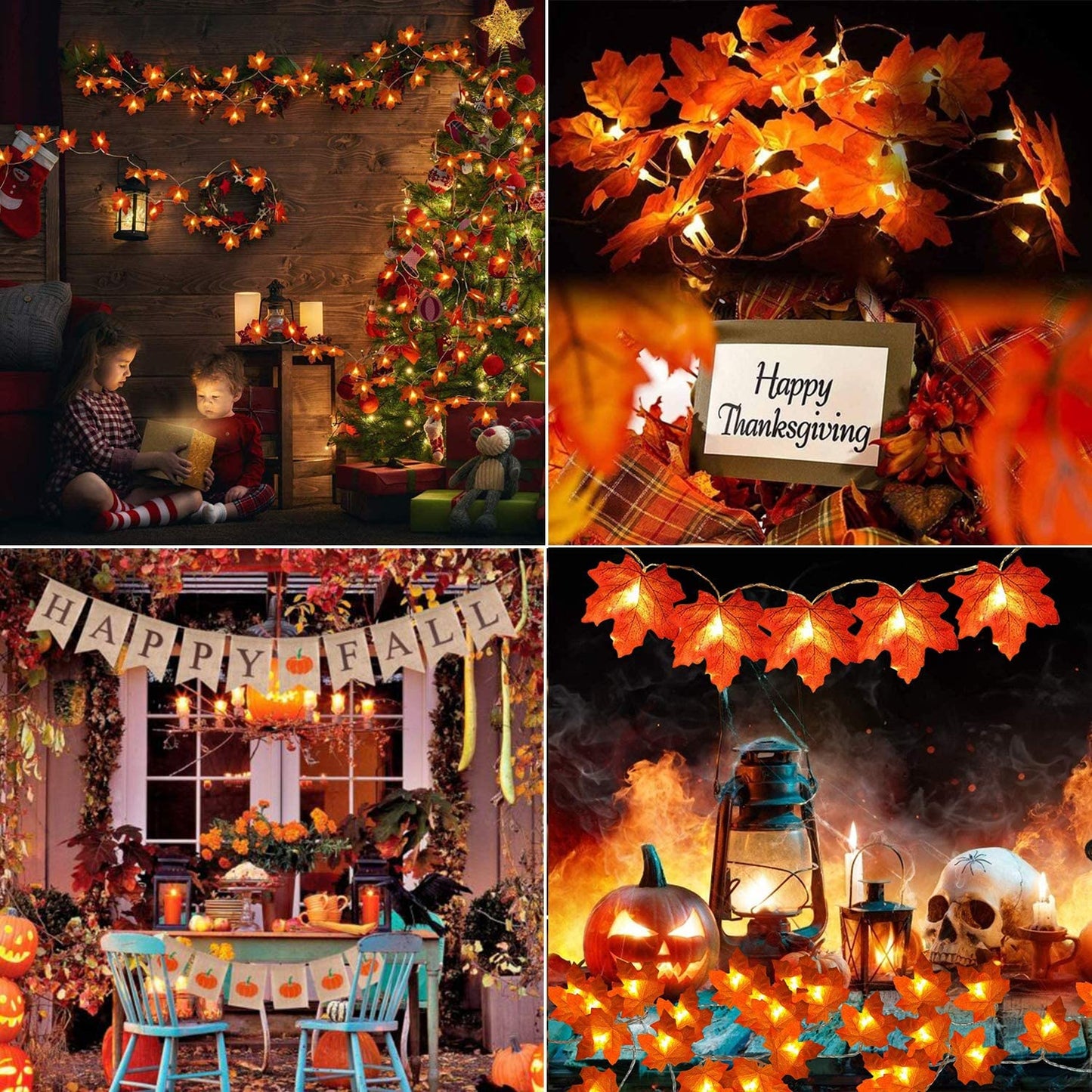 Warm Autumn Leaf Lights