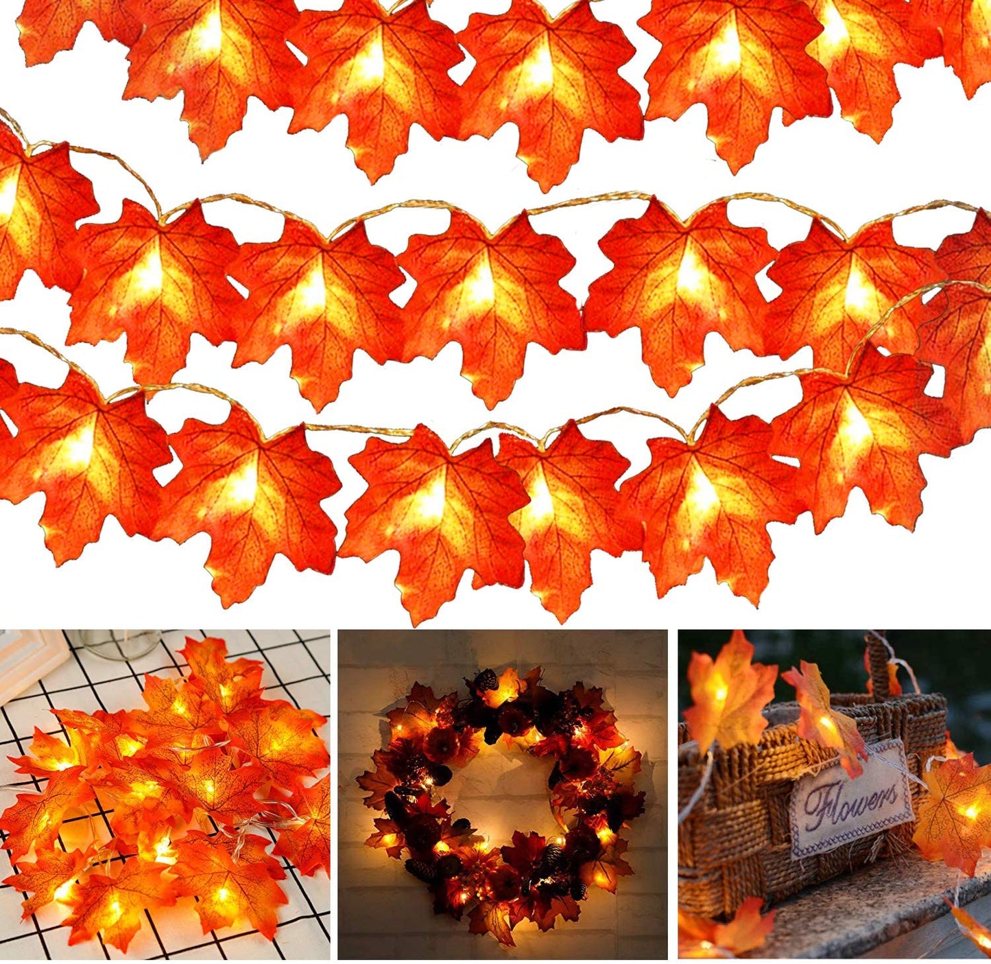 Warm Autumn Leaf Lights